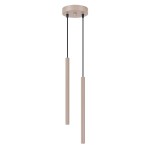 Beżowa lampa wisząca dekoracyjna tuby ryflowane 120 cm 2xG9 ARCHE 2P taupe